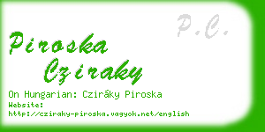 piroska cziraky business card